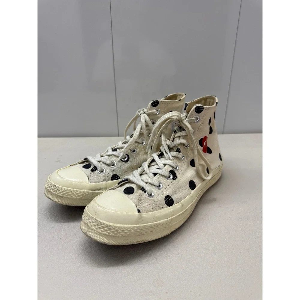 Comme des Garcons PLAY Converse Chuck 70 High Polka Dot White 157251C Mens 9 W11